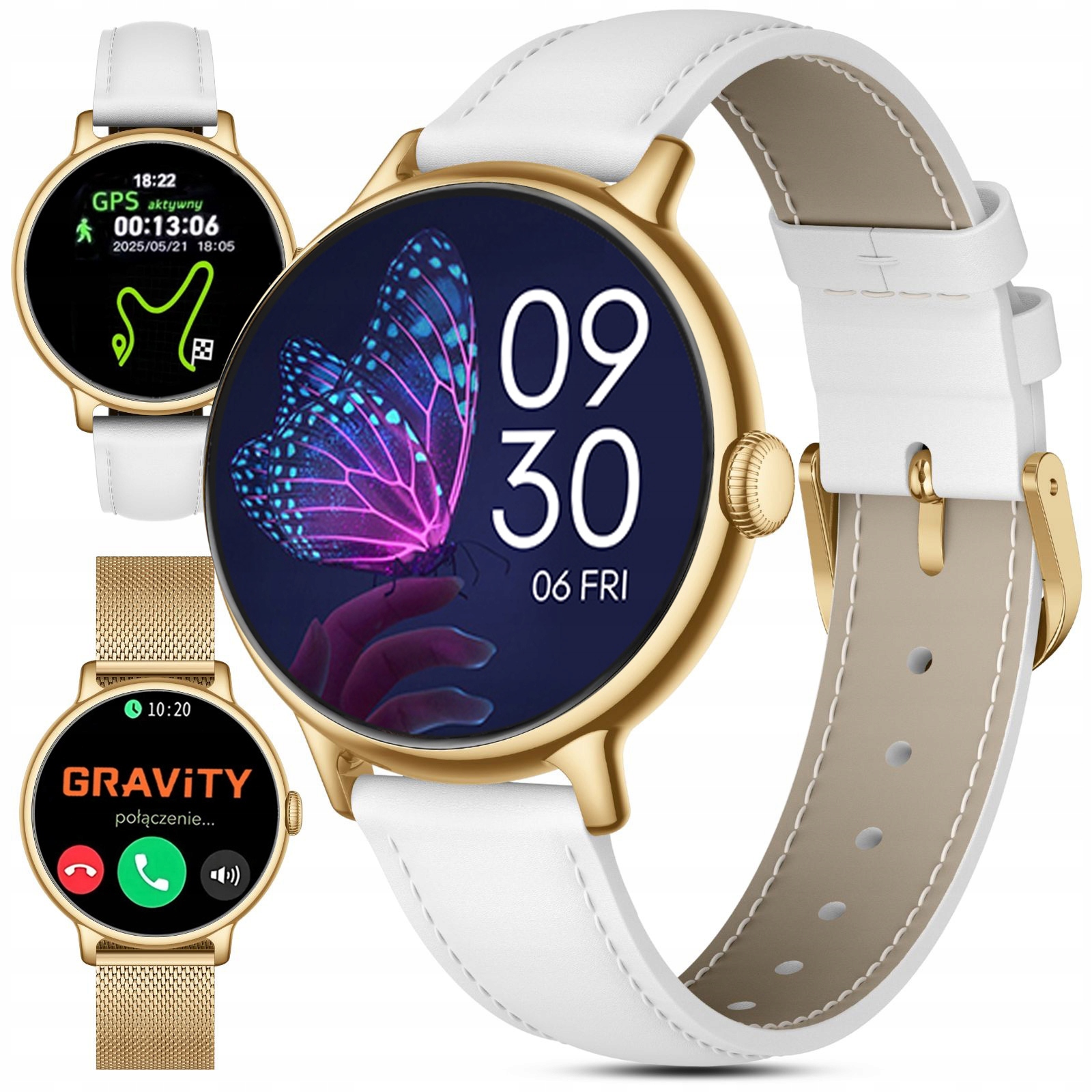 Dámské hodinky Chytré Hodinky Gravity Gps Hovory Always Display Puls Kroky