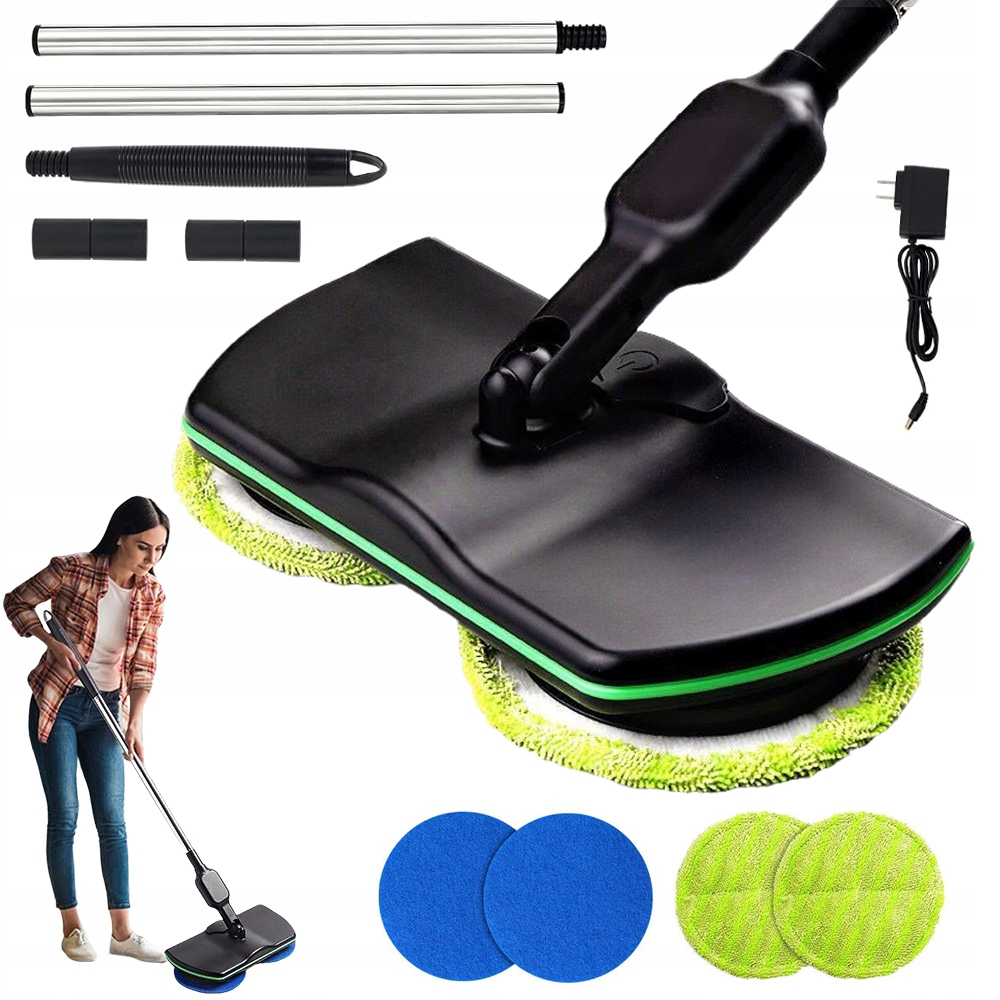 Akumulátorový Elektrický Mop Otočný O 180° S Nastavitelnou Výškou 2000MAH