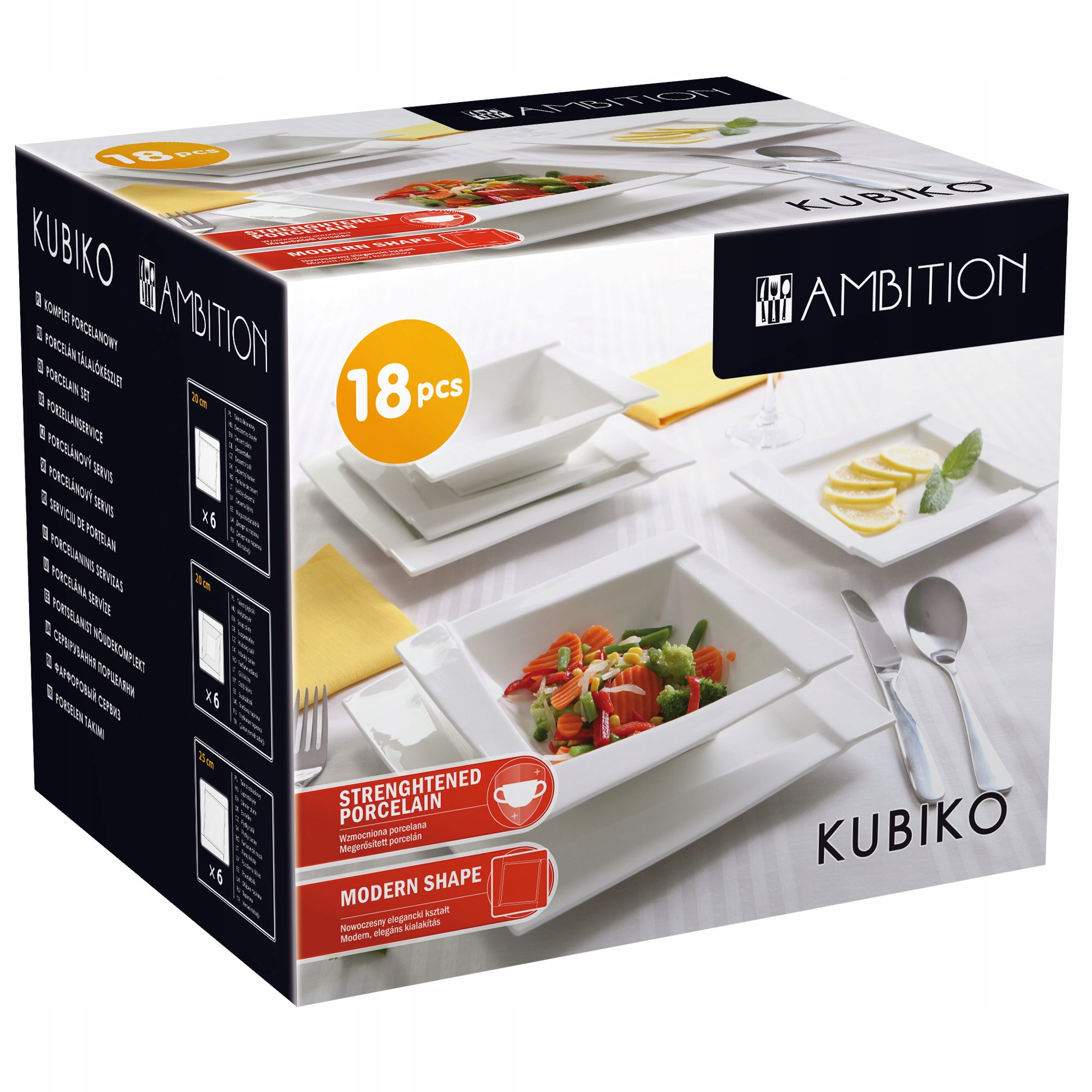 18dílná Jídelní servis Kubiko Ambition pro 6 osob