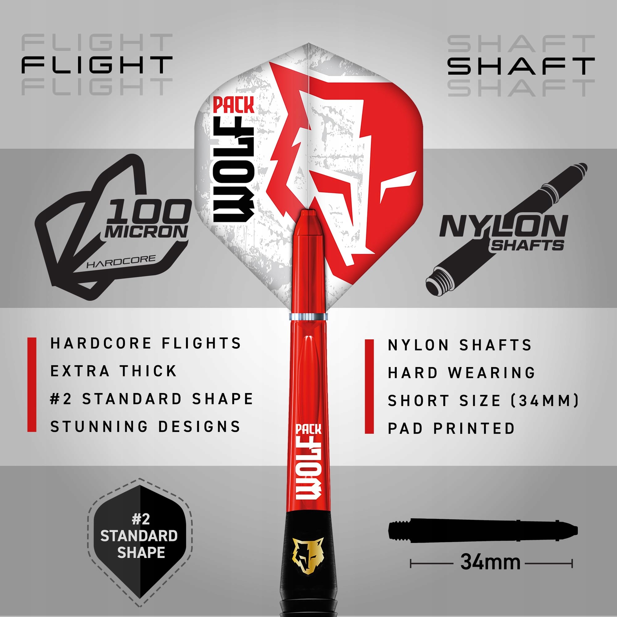 RED DRAGON Zestaw Rzutki Steeltip 22g Messing Lotki i Piórka — miniatura 3