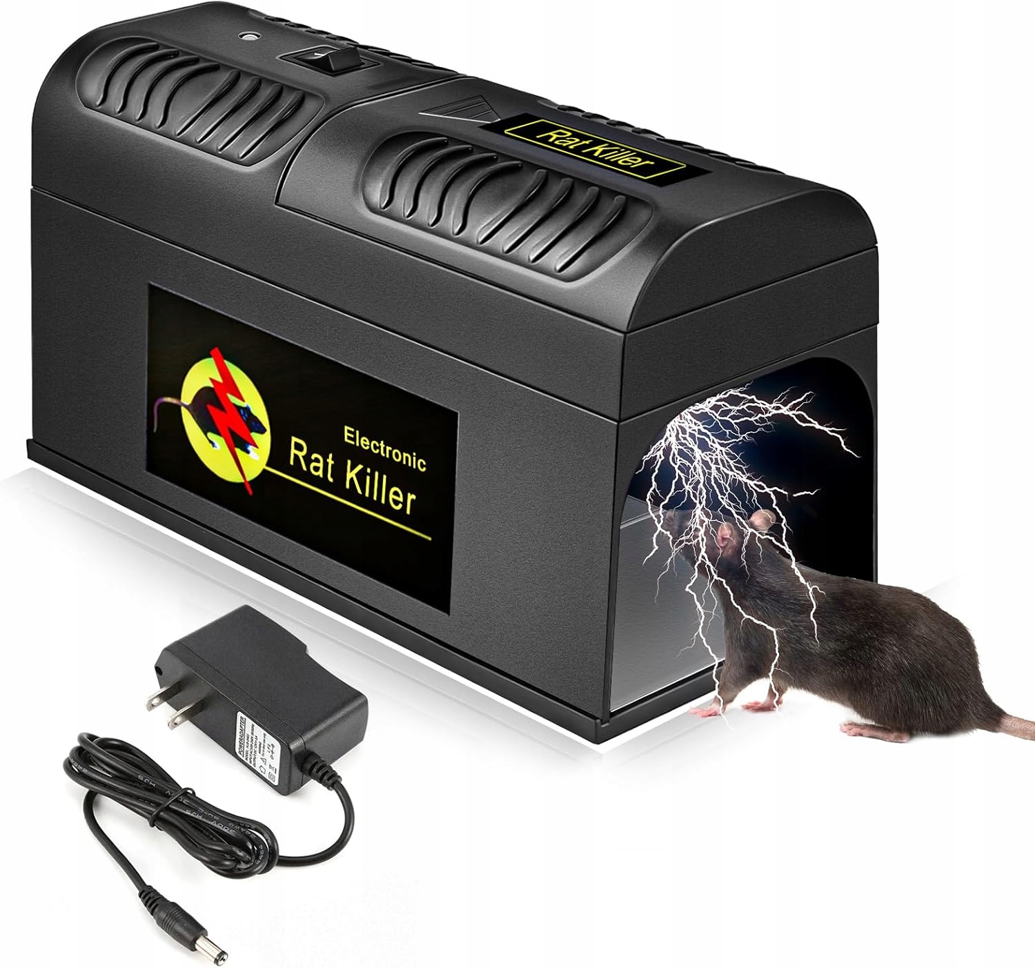 Profesionální Elektrická Past Na Krysy Myšy Hlodavce Černá