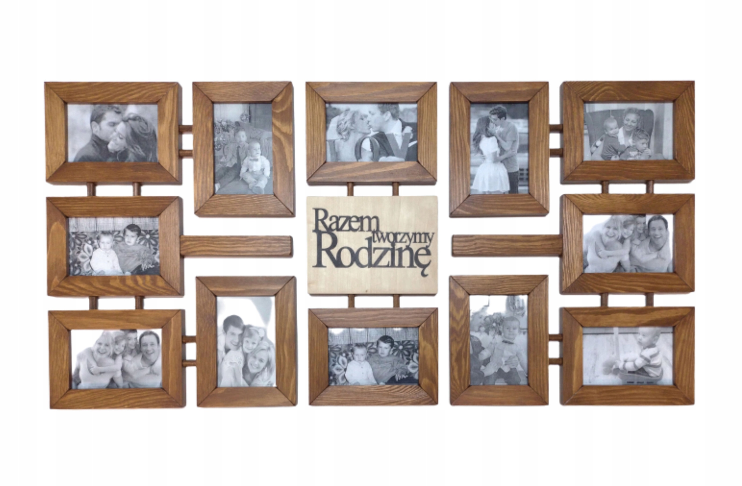 Multirama Galerie Nástěnné fotorámečky 10x15 cm dub rustikální