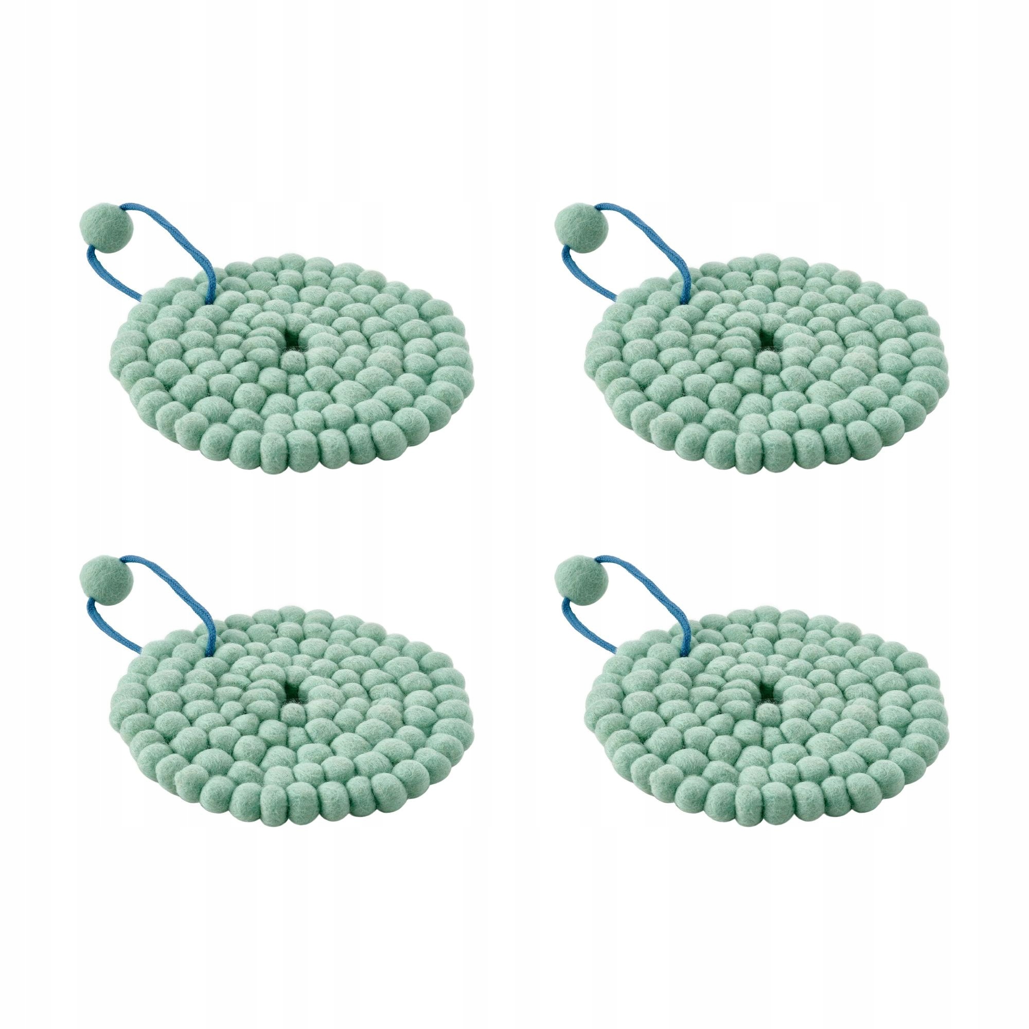 4 ks Vlněná podložka pod hrnec světle zelená 18 cm Knorrhaj