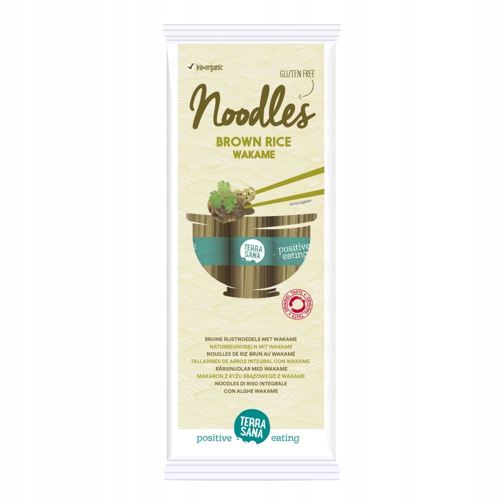 Levně 3x Terrasana Těstoviny (rýžové jednorázové s wakame) bezlepkové Bio 250 g