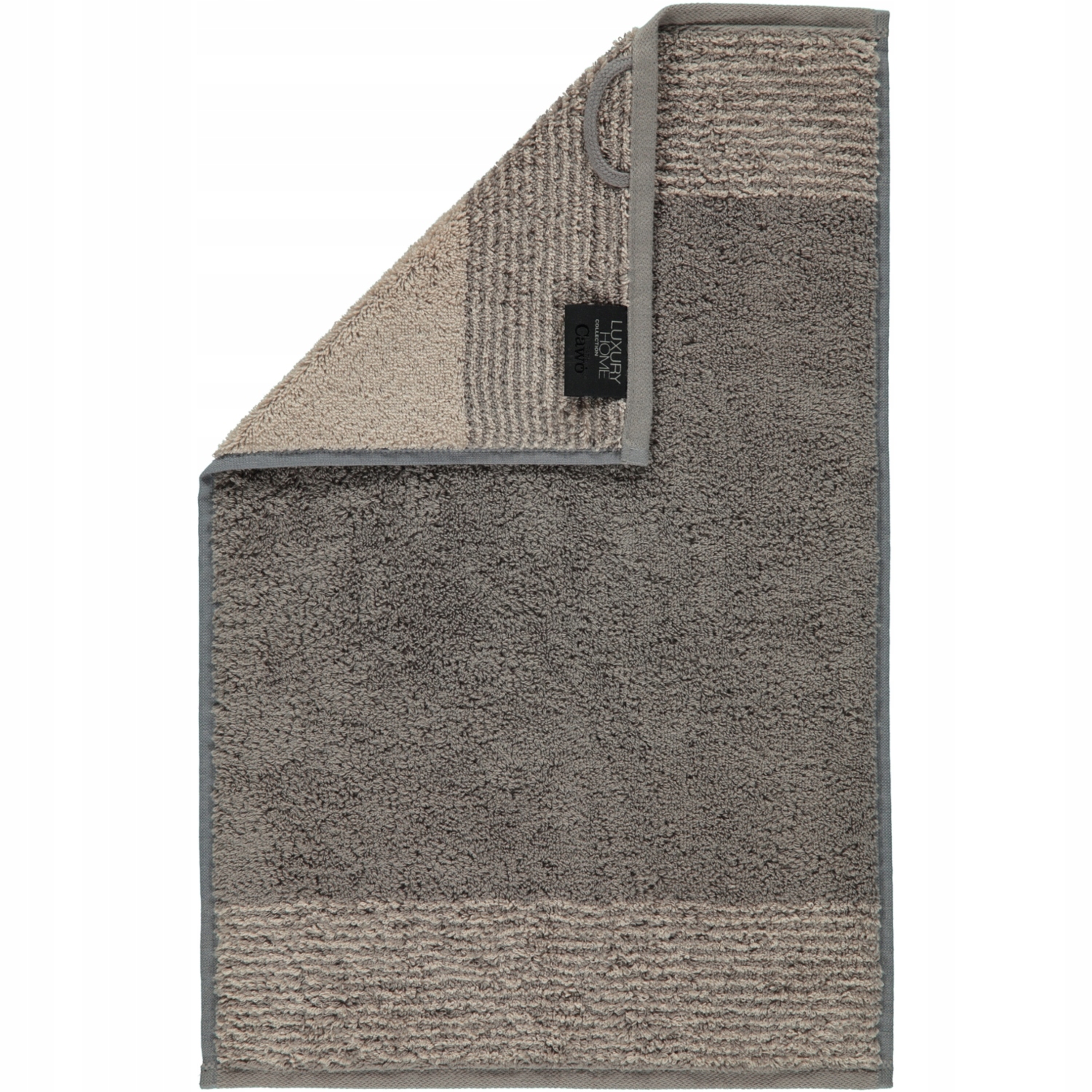 Plážový ručník Two-Tone 80x200 Hladký grafitový froté 520 g/m2 Cawoe