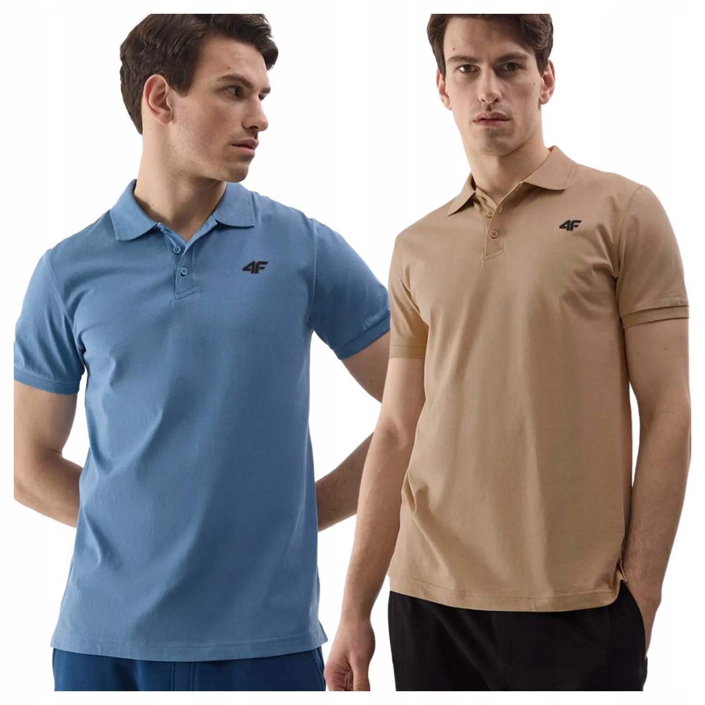 Koszulka Polo Męska 4F Zestaw 2 szt Bawełniana krótki rękaw Rozmiar M