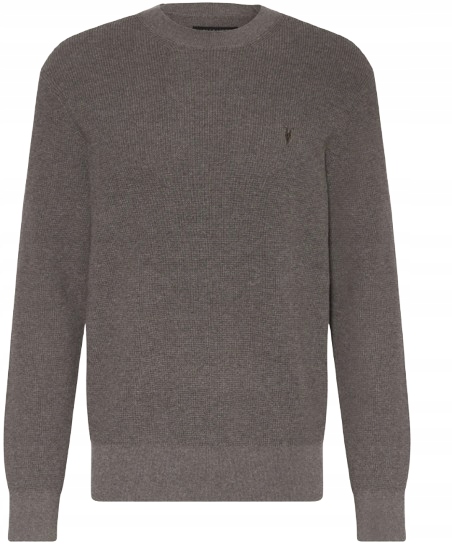 Allsaints Pánský Bavlněný Svetr S Kulatým Výstřihem Šedý L Kwf