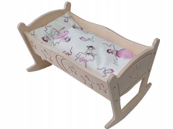 KOŁYSKA dla lalki POŚCIEL 3 el KOŁYSKA GRAWEROWANA