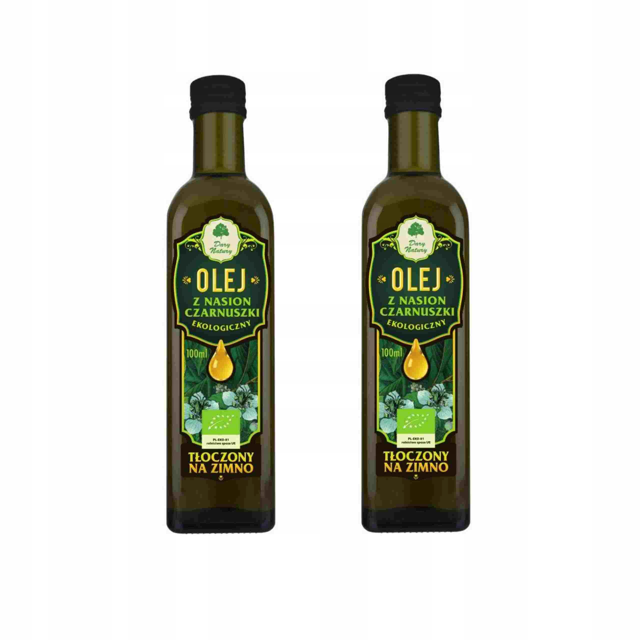 2x Olej Z Czarnuszki Tłoczony Na Zimno Bio 100 ml Dary Natury