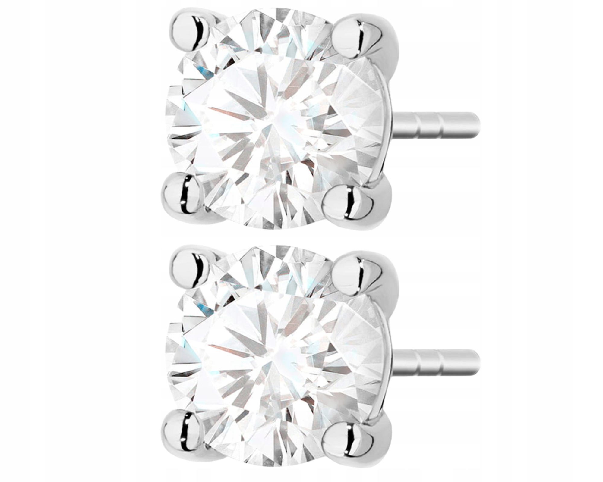 Náušnice z bílého zlata s laboratorními diamanty 2,00 ct 585, Dárek Gravírování