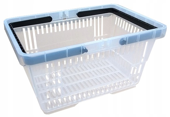 Koszyk Kosz 2 Rączki Przezroczysty Transparentny