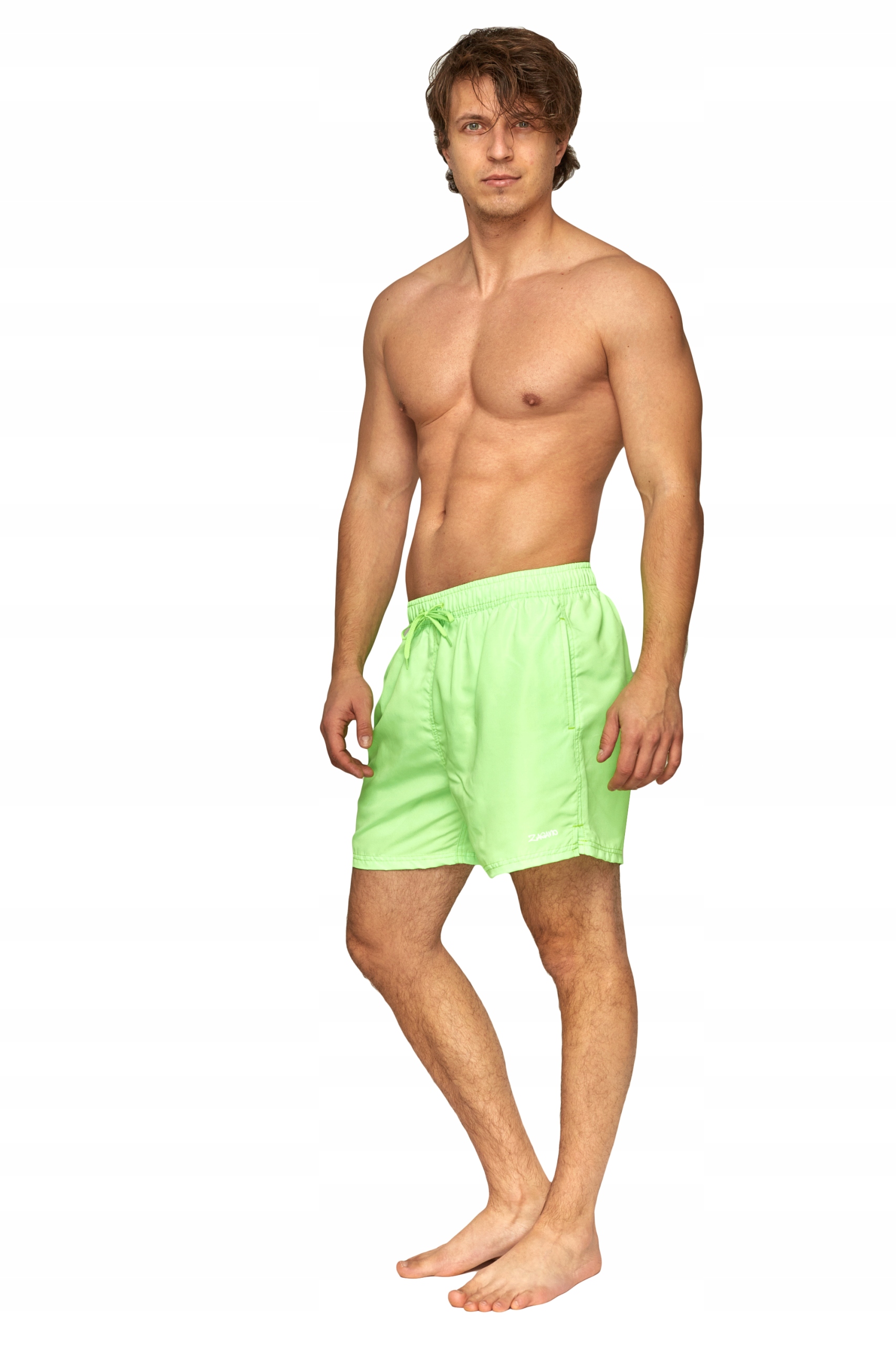 Szorty kąpielowe męskie krótkie spodenki plażowe neonowe POLSKIE XXL ZAGANO Marka Zagano