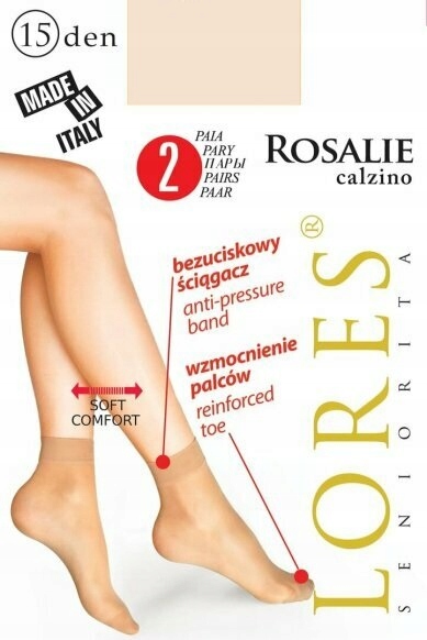 

Rosalie Cipria Cienkie skarpetki damskie 2 szt.