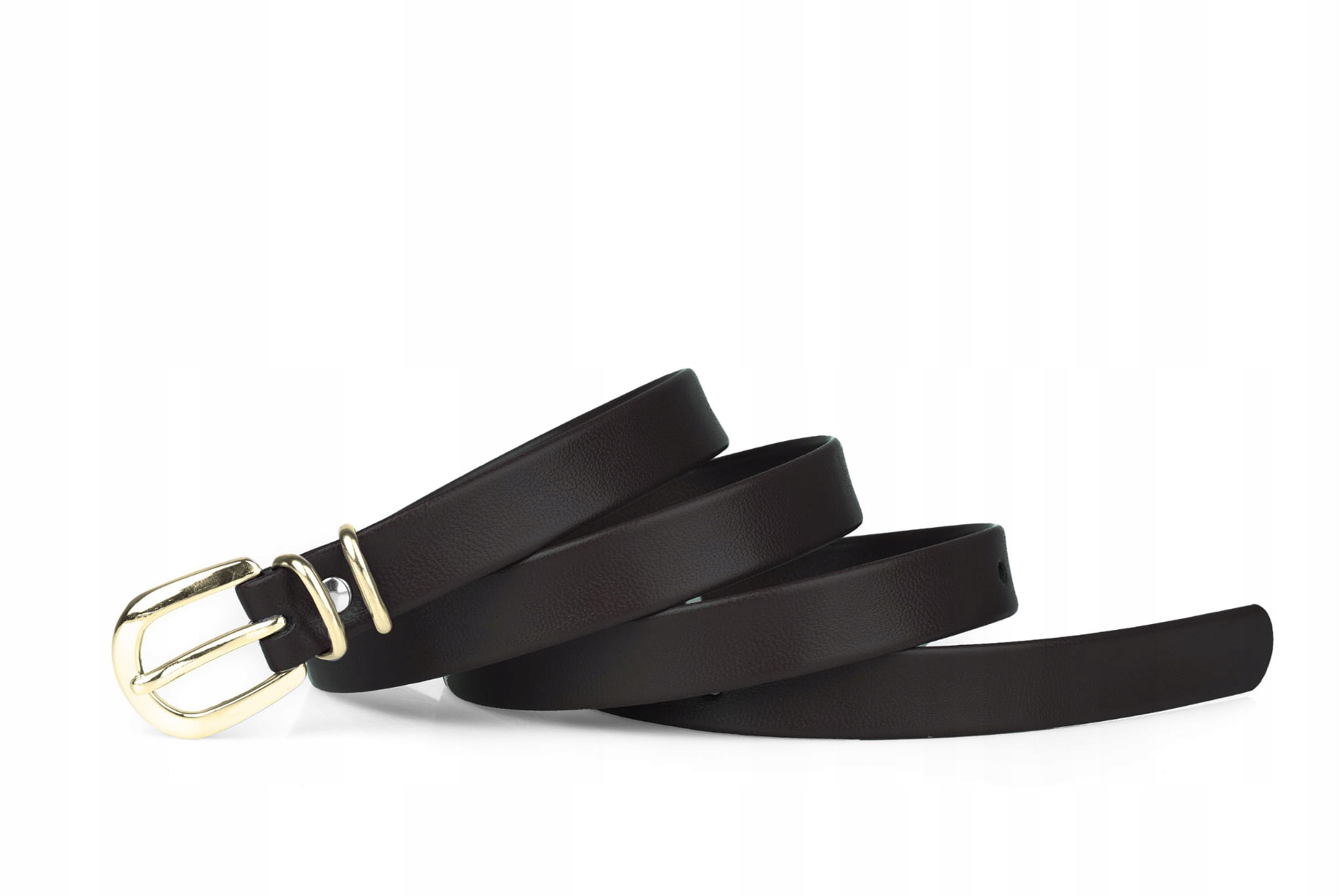 

Pasek damski klasyczny choco mat 1,5 cm