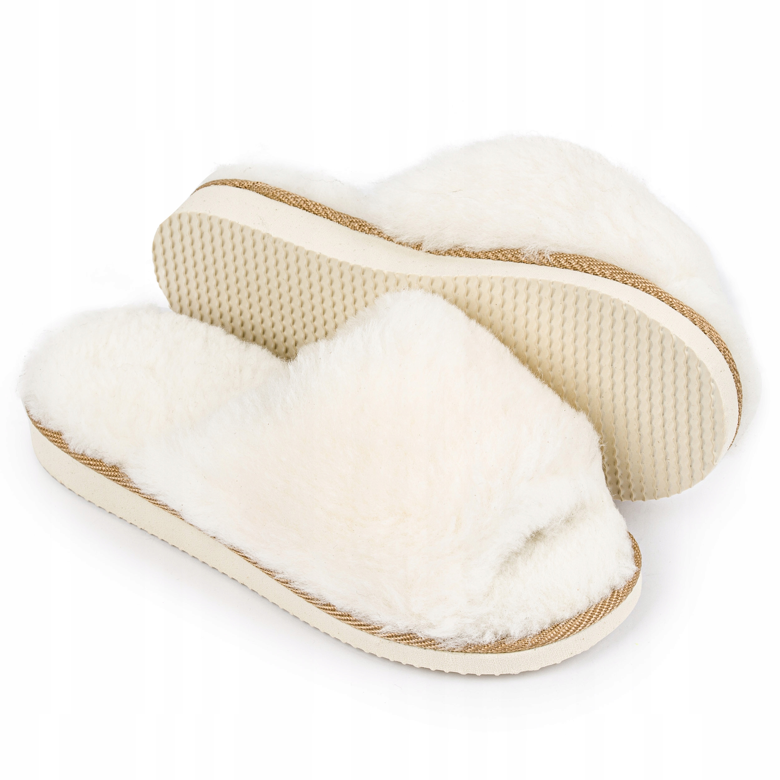 Dámské vlněné pantofle Teplé kožené nazouvací Pantofle Ire Shoes