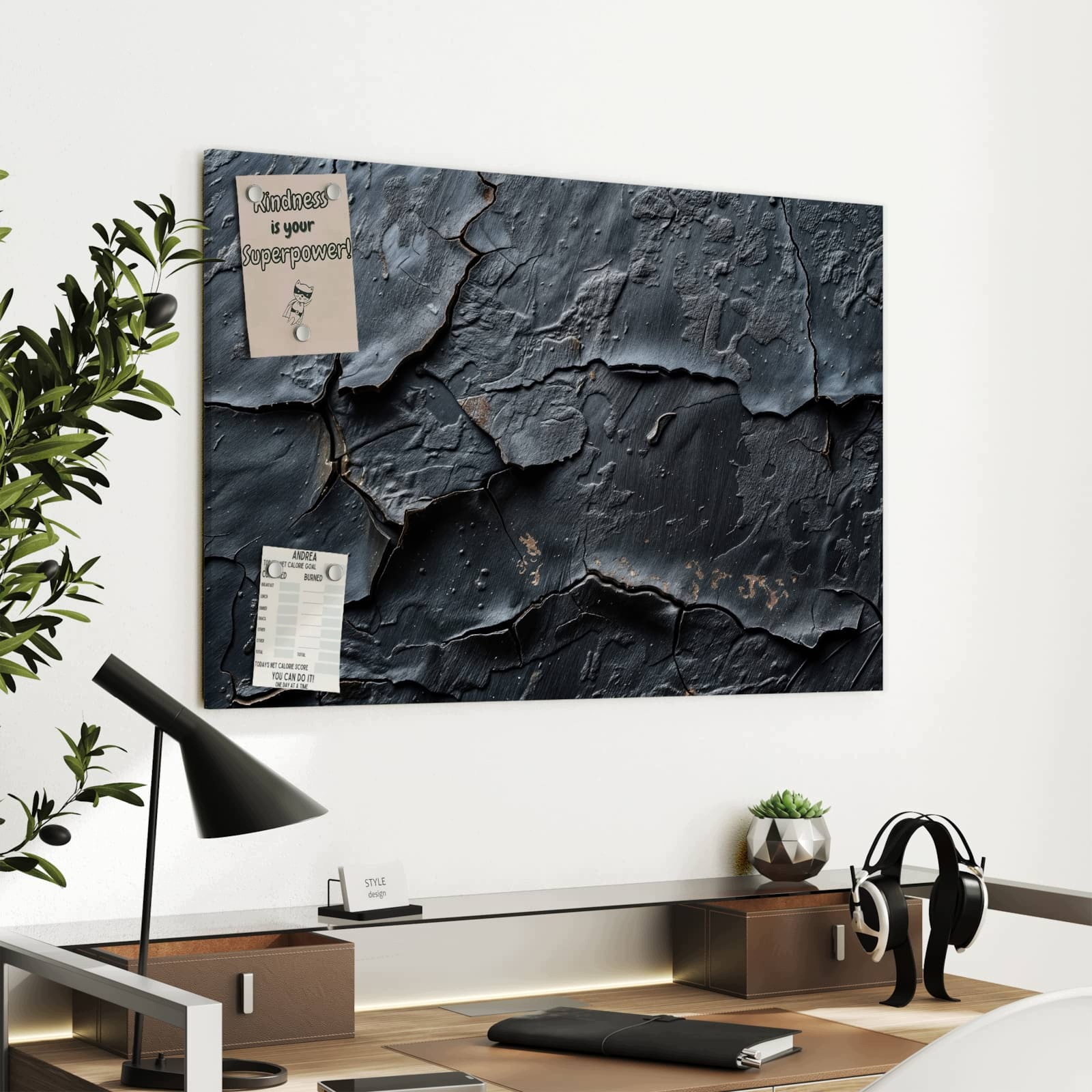 Magnetická tabule Popraskané Struktura 90 × 60 cm