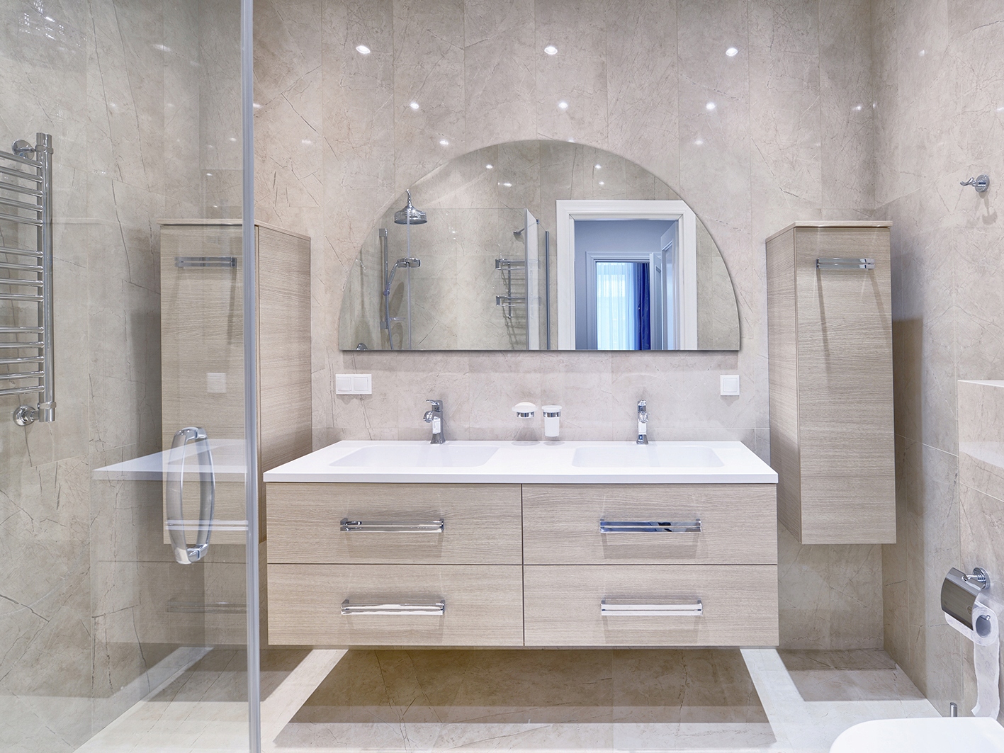 DUŻE LUSTRO ŚCIENNE NA WYMIAR Z WYCIĘCIEM 150 CM Wysokość 1500 mm