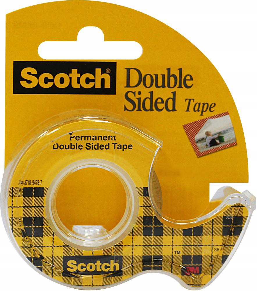 

Dwustronna taśma klejąca Scotch 12x6,3m dyspenser