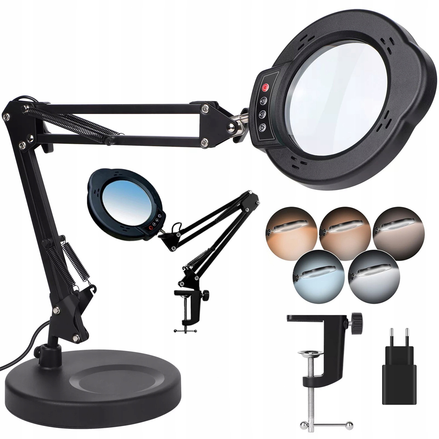 Led Kosmetická Lampa 10X Lupa Stolní Lampa S Regulací Jasu