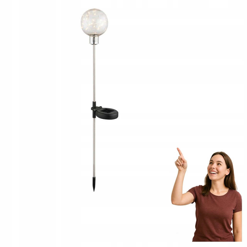 Sada x12ks Solárna Led lampa 20x0,06W Solar guľa 33802-12 Gl