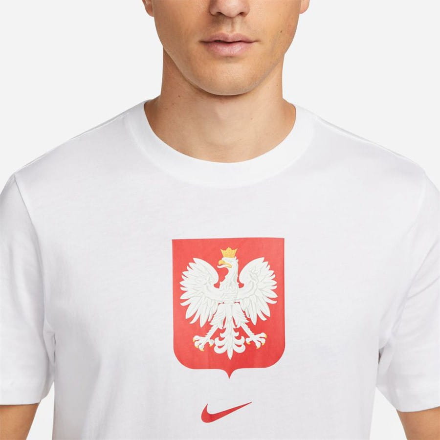 KOSZULKA POLSKI NIKE CREST KOSZULKA KIBICA POLSKA SPORTOWA BIAŁA ROZM L Rozmiar L