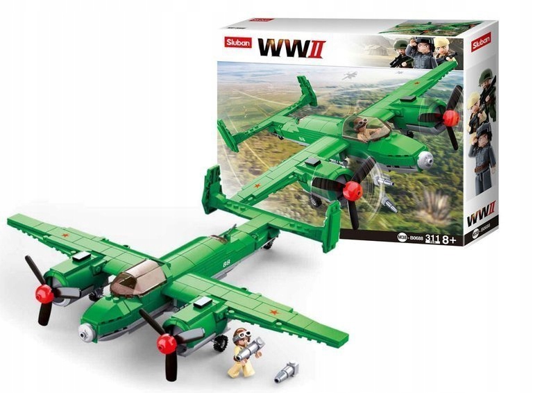 

Sluban Klocki Armia Wojsko Samolot Wojskowy 311 el