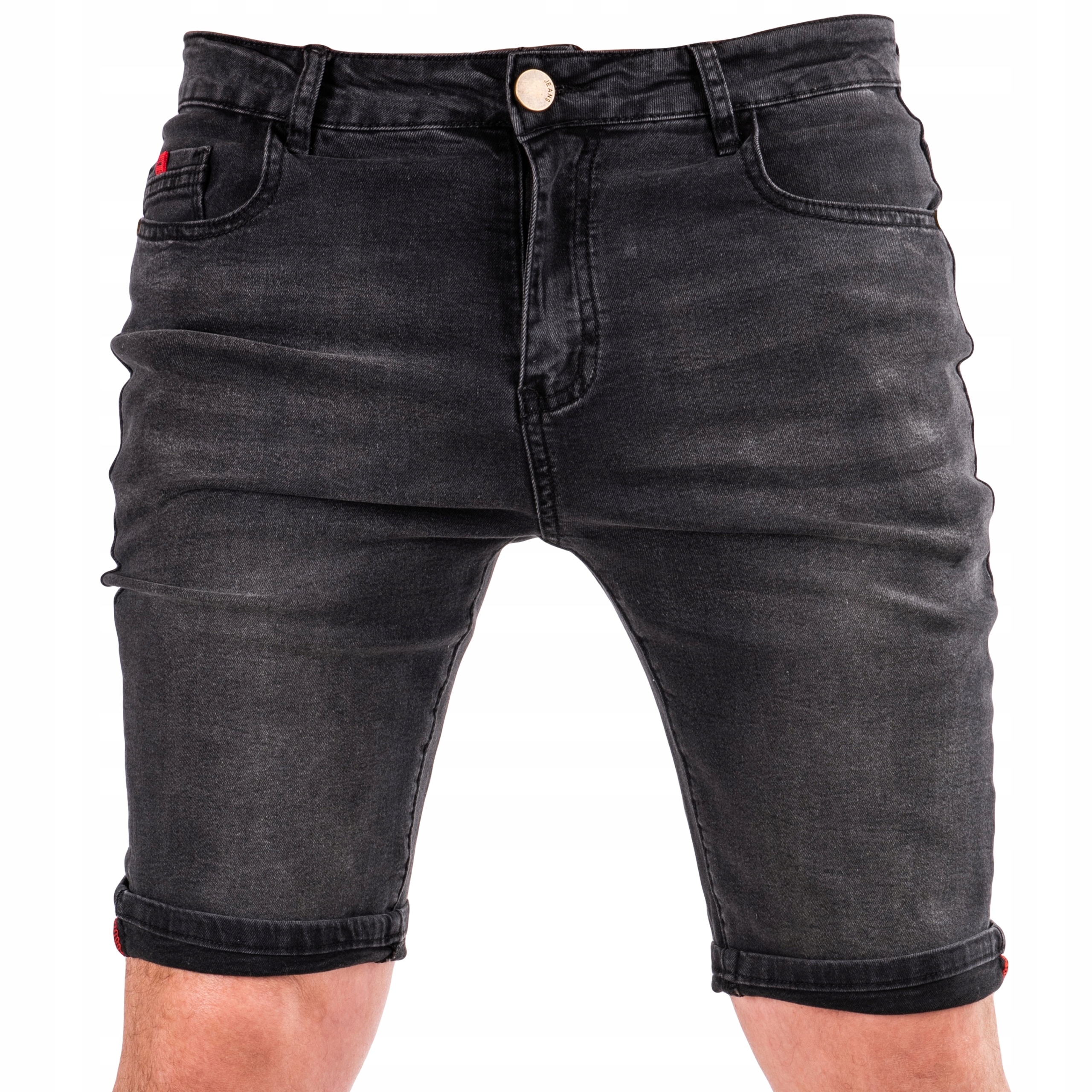 

Krótkie spodenki Jeansowe mankiety Kazeem r.38