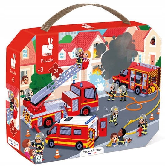 

Puzzle w walizce Strażacy 24 elementy 3+ Janod