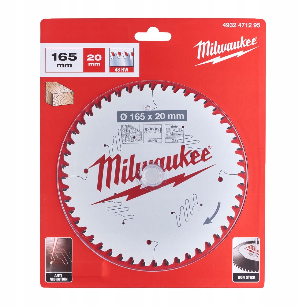 

Tarcza widiowa do drewna 165 20 48z Atb Milwaukee