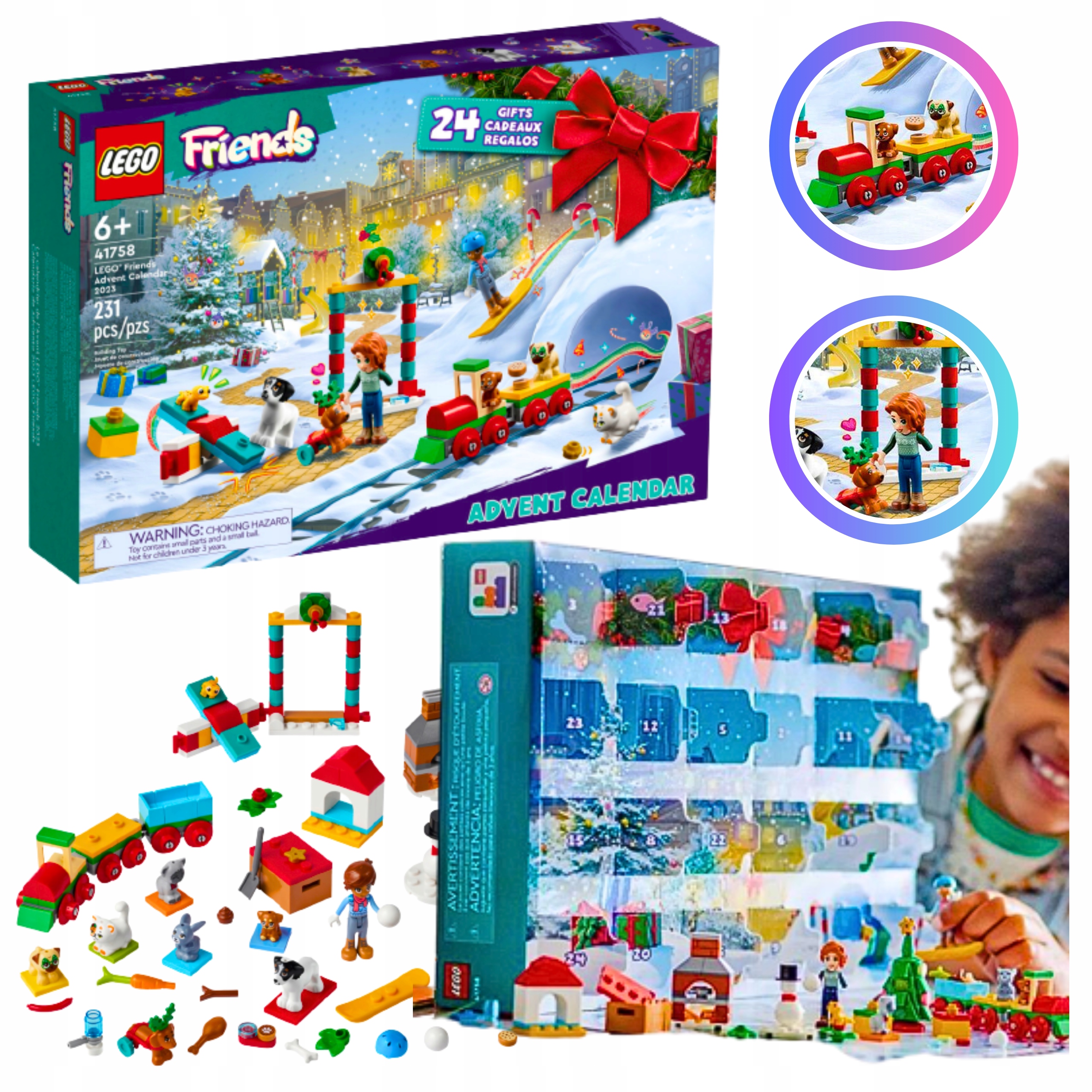 KALENDARZ ADWENTOWY DLA DZIECI DZIEWCZYNEK LEGO FRIENDS 2023 FIGURKI ZESTAW