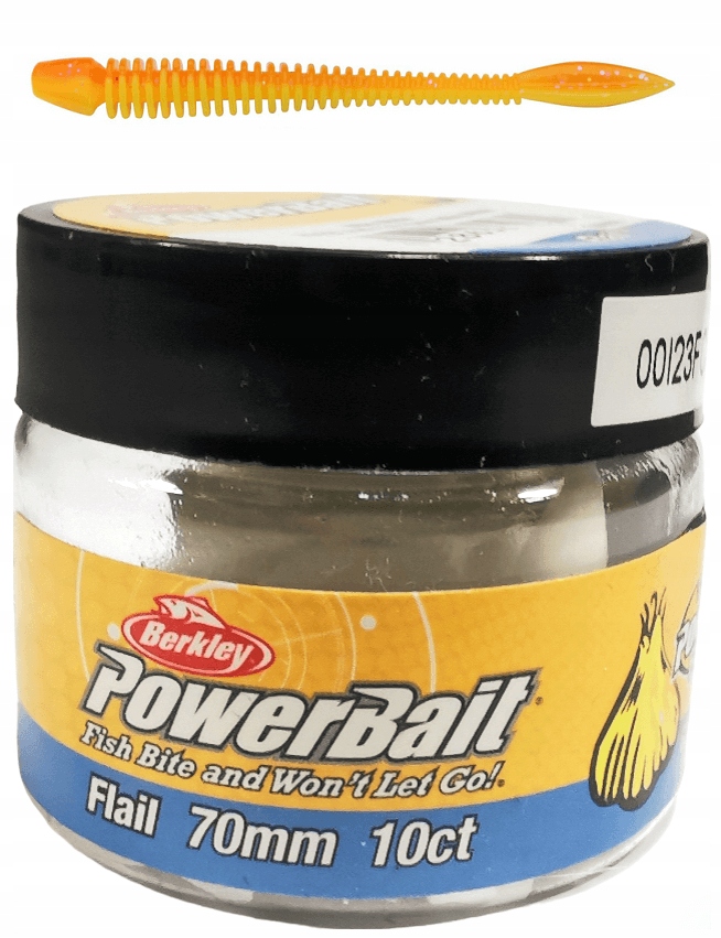 Guma Berkley PowerBait Flail 70mm Orange Yellow 10szt