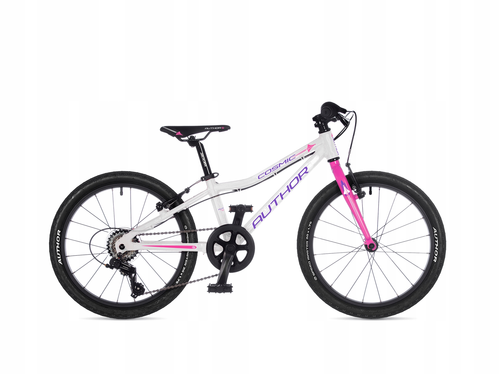Rower Author Cosmic koło 20", rama 10 cali lekki, biało-różowy 2025