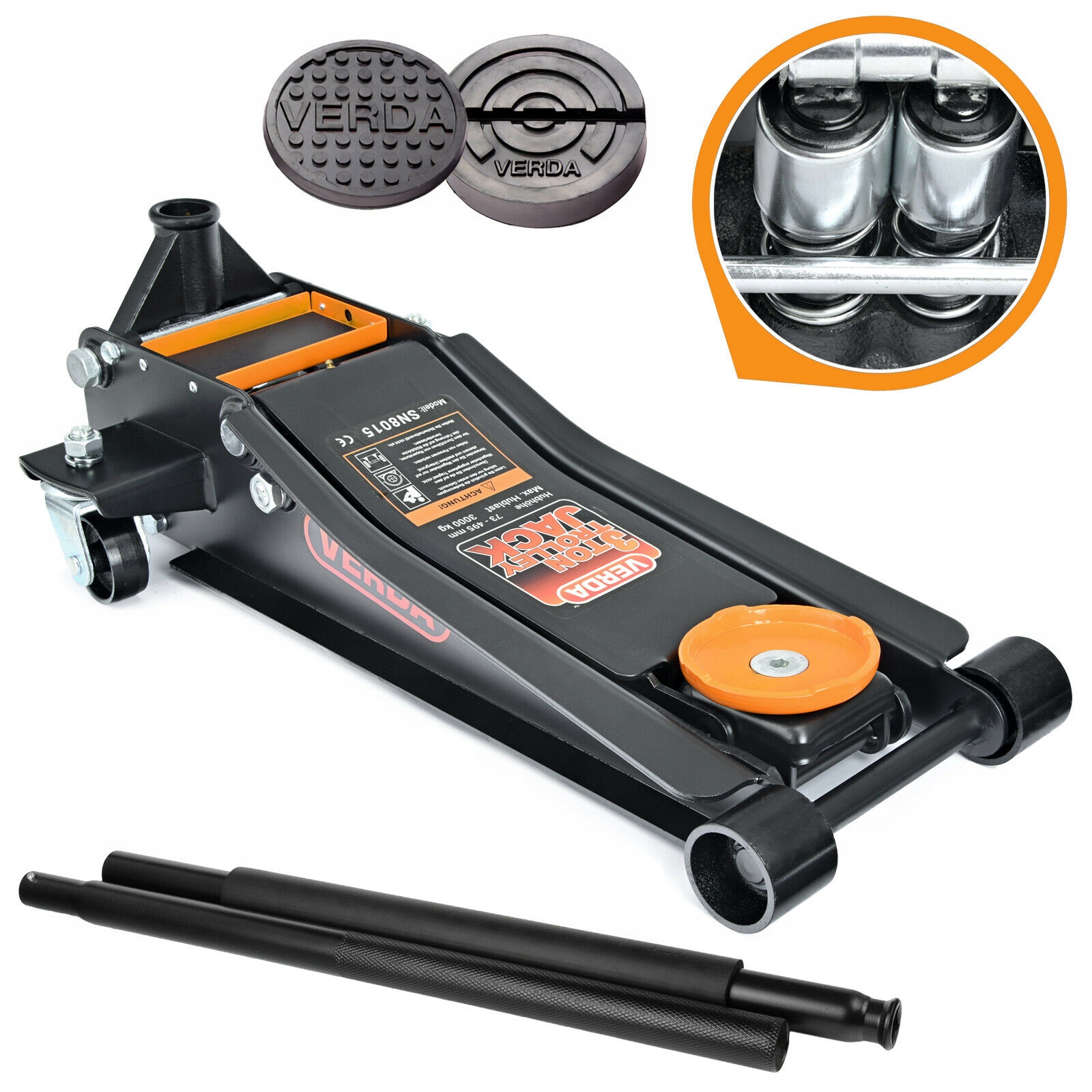 PODNOSNIK NISKOPROFILOWY 73mm LEWAREK ZABA 2 TLOKI Minimum Lifting Height 73 mm