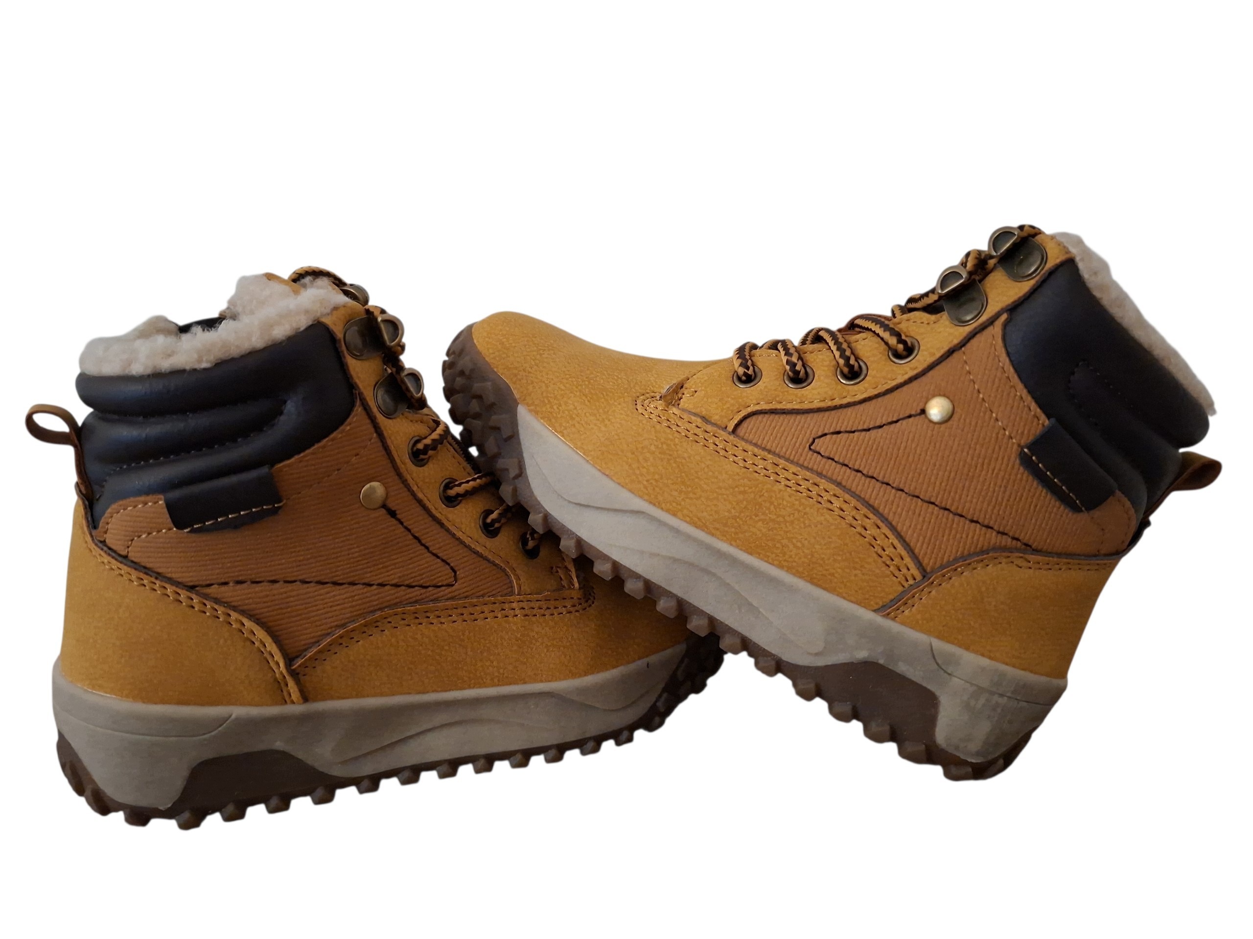 Buty zimowe dziecięce dla chłopca ocieplane na suwak śniegowce camel r. 32