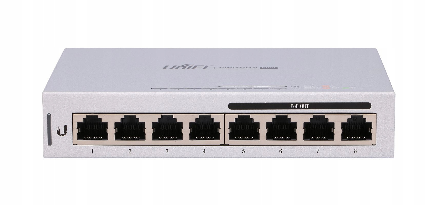 Switch US-8-60W-5 UniFi 8x RJ45 1000Mb/s 4x PoE 60W 5-PACK