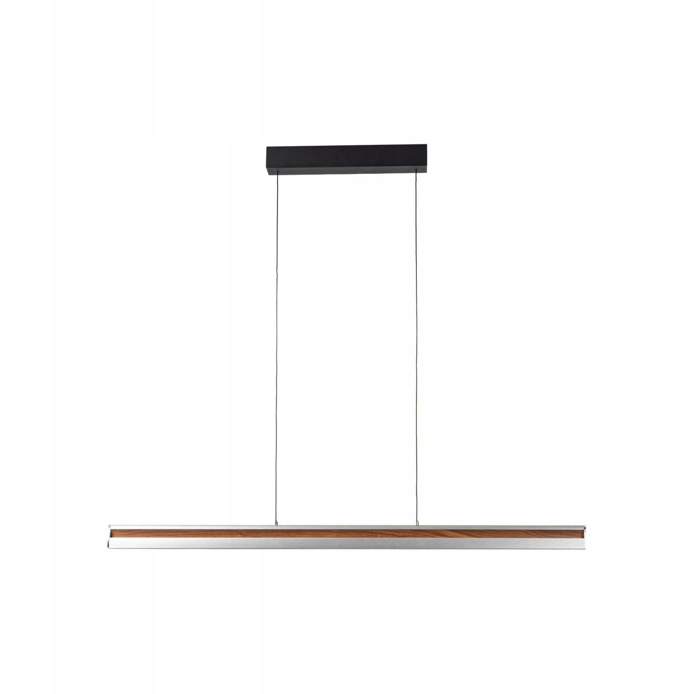 Żyrandol Led Lucande Lutana, różowe złoto/kolor drewna, 101 cm