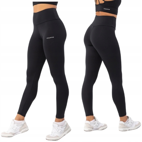 Леггинсы с высокой талией черные Carpatree