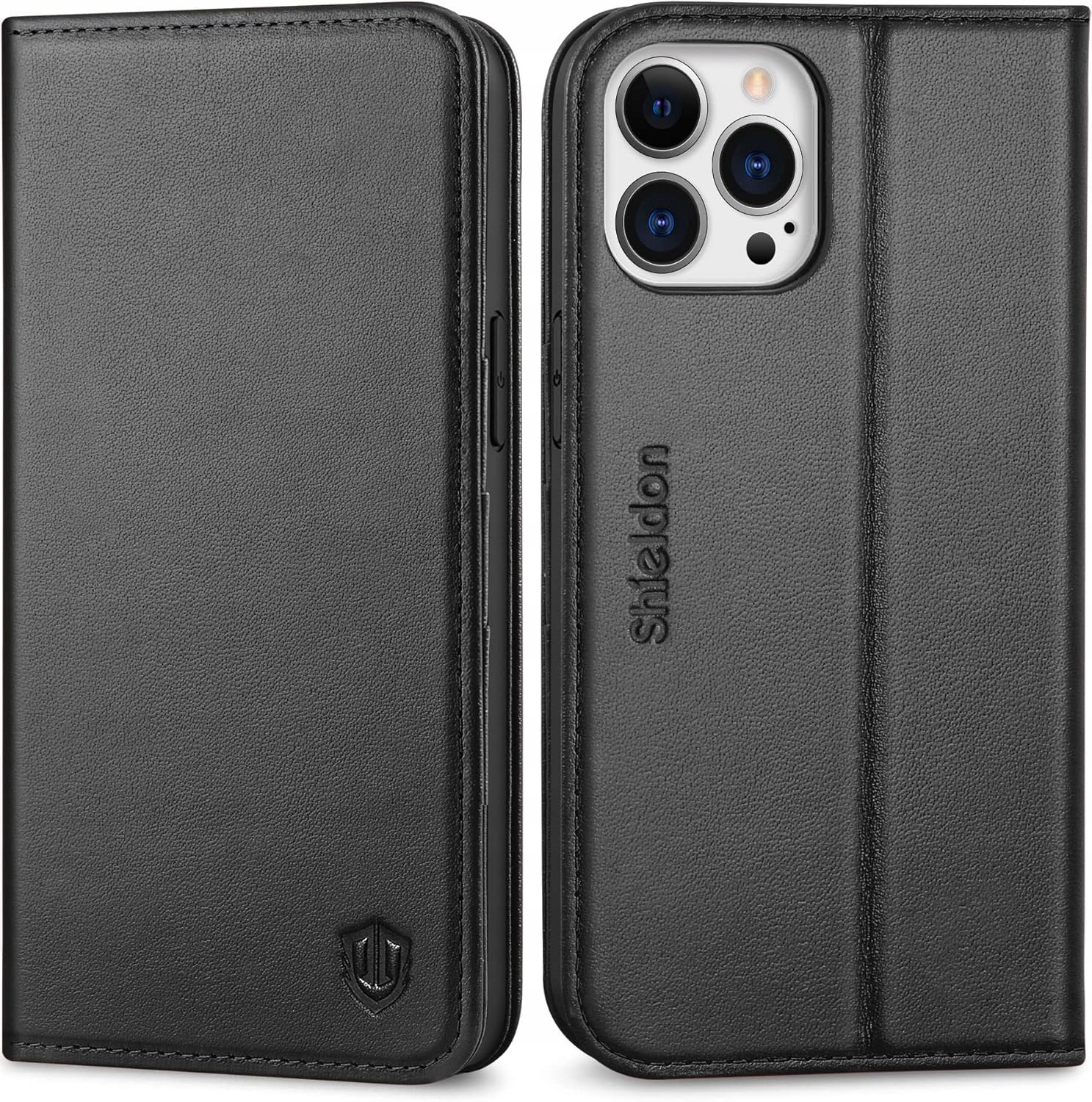 Pouzdro Shieldon pro iPhone 13 Pro Max 6,7" Pravá Kůže peněženka