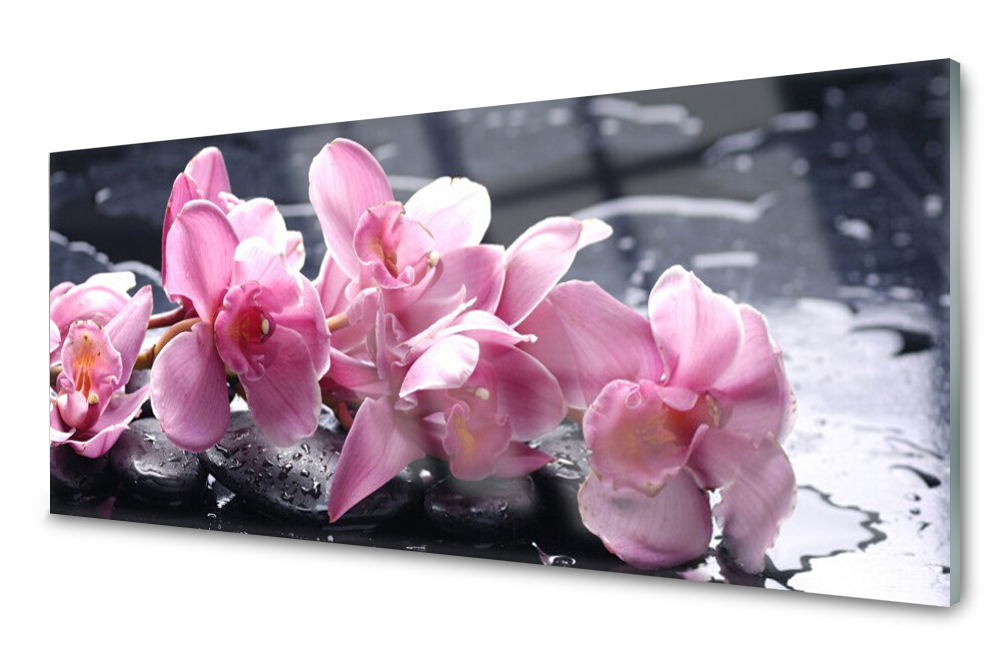 Obraz na skle Květina Orchidej do pokoje 125x50