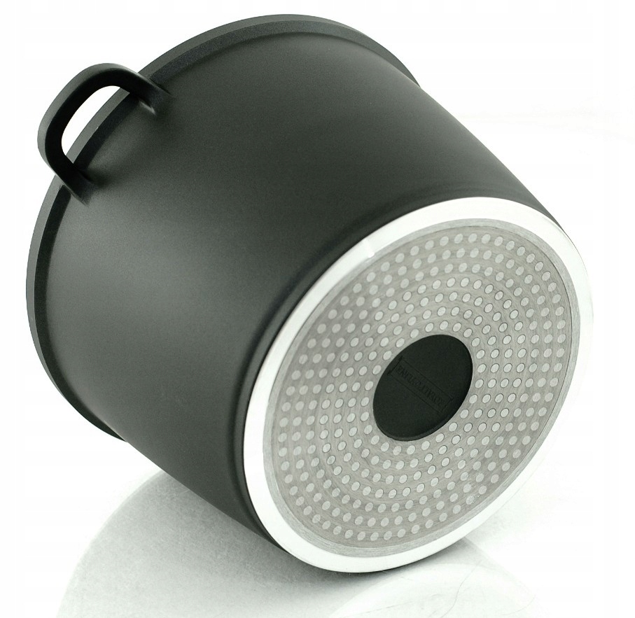 Garnek wysoki Royalty POWŁOKA MARMUROWA 28cm 10,5L Kolor czarny