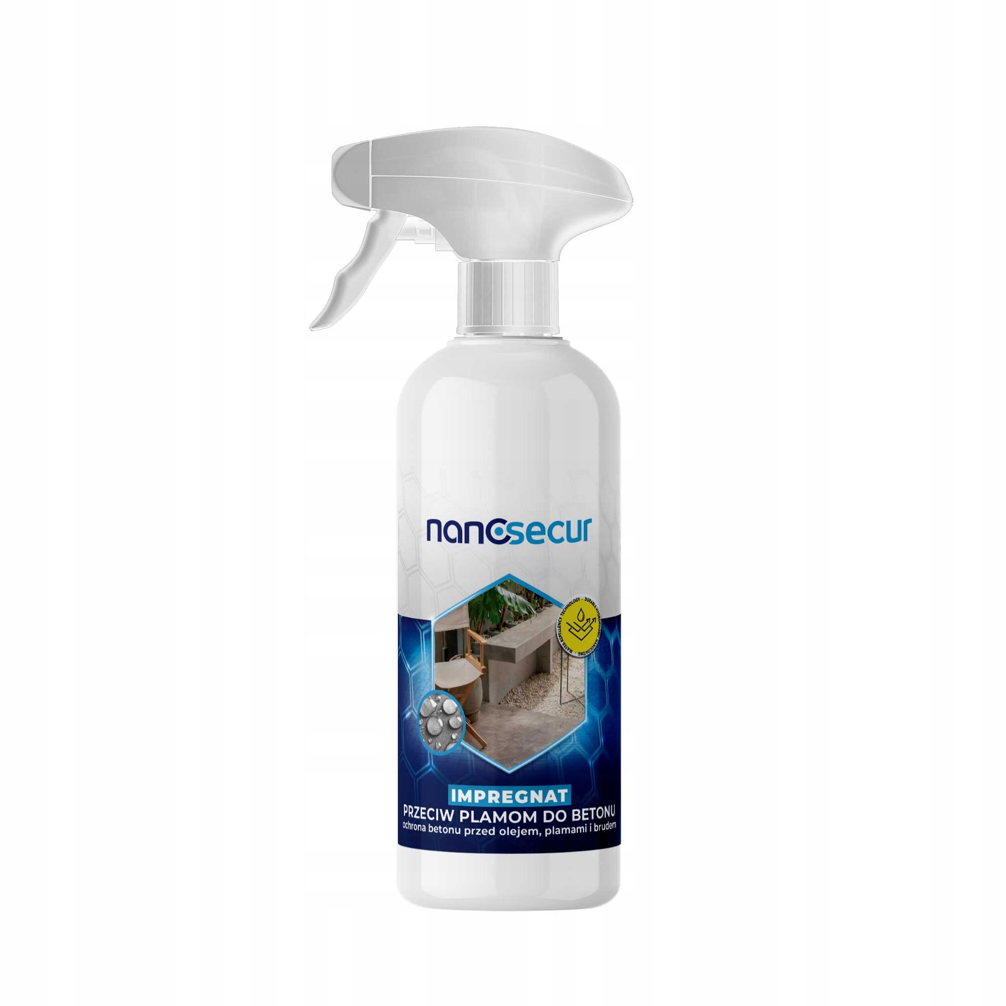 NanoSecur Impregnat Przeciw Plamom do Betonu Ochrona Powierzchni 500ml