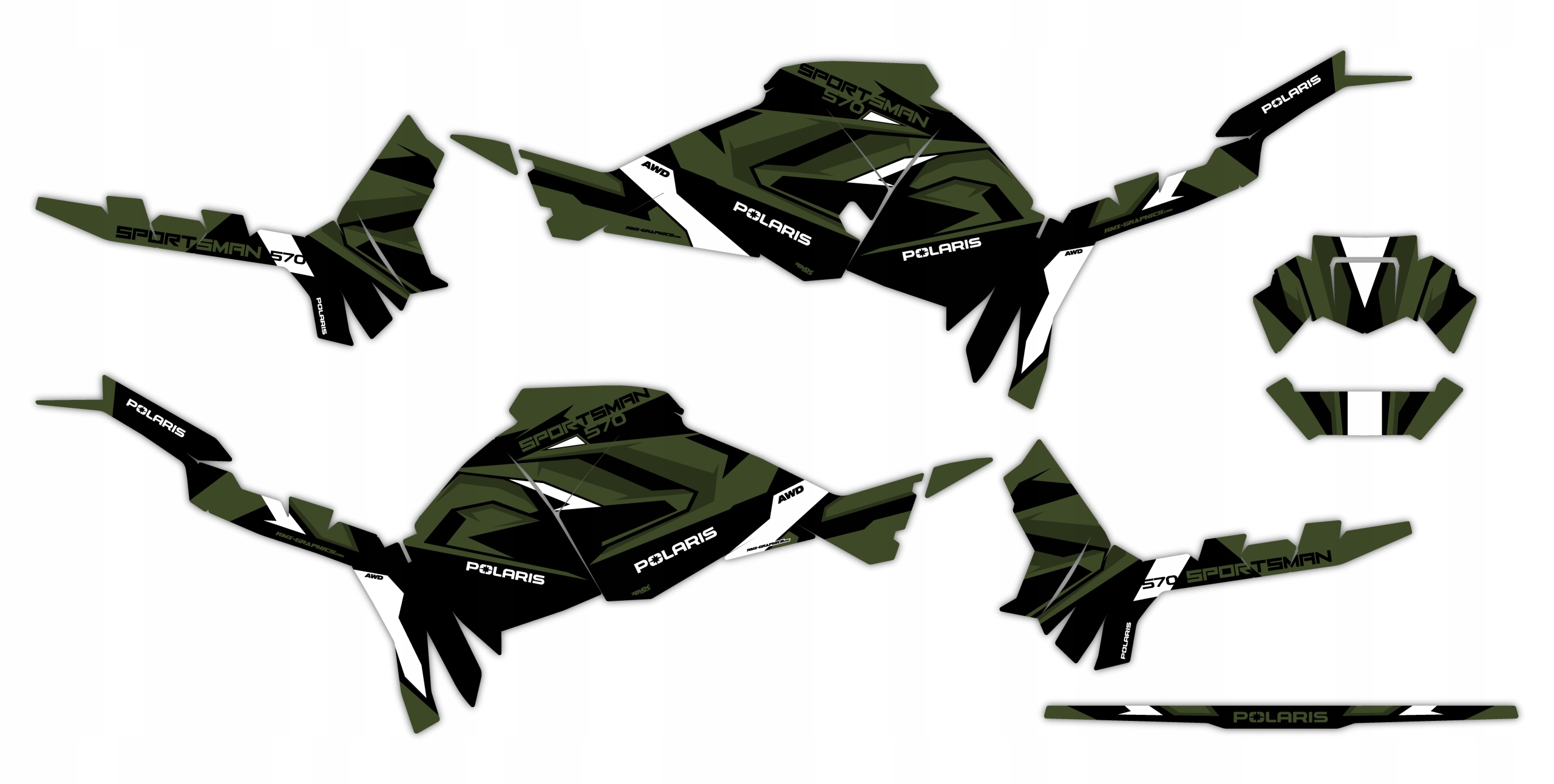 Dýha Samolepky Polaris Sportsman Touring 570 2025+ #6764293