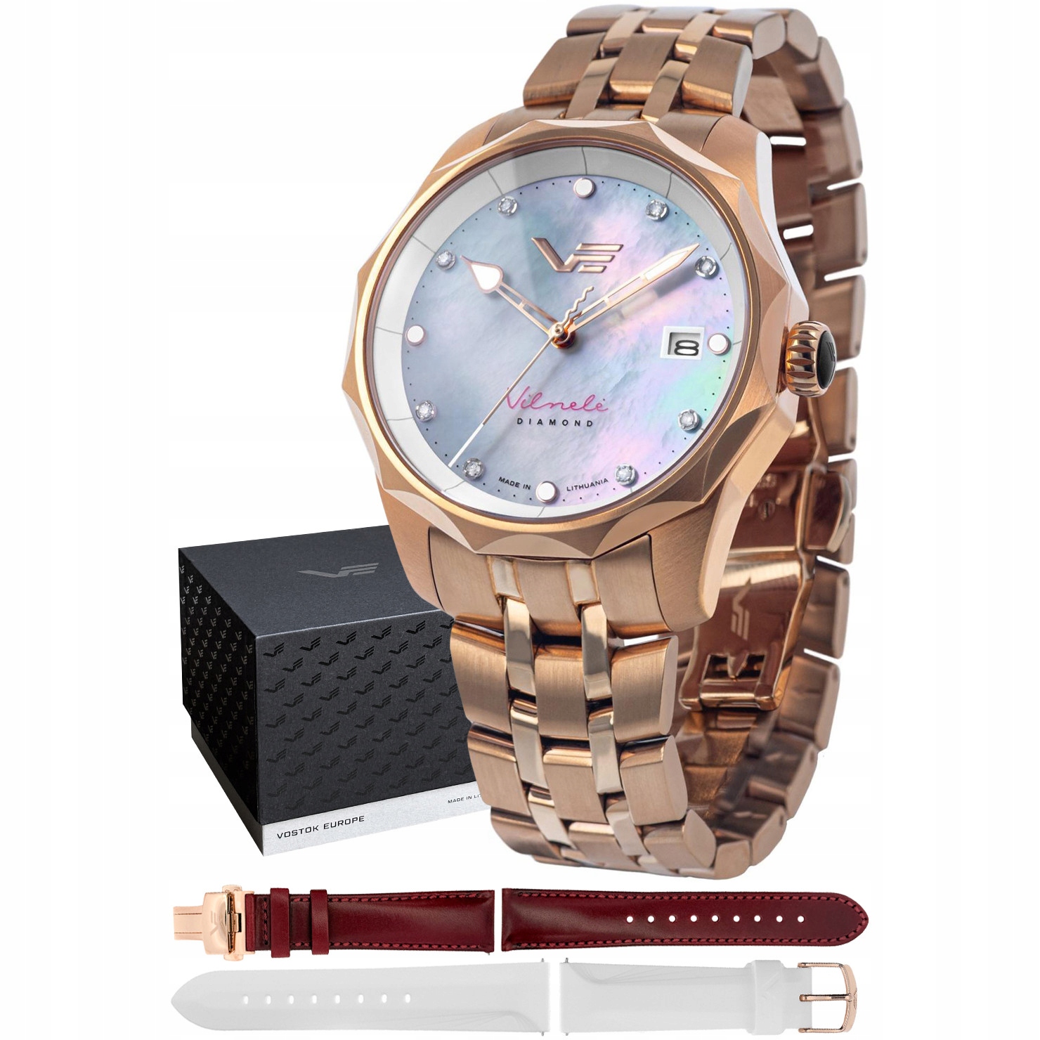 Dámské hodinky Vostok Europe VS42-125B754B růžové zlato