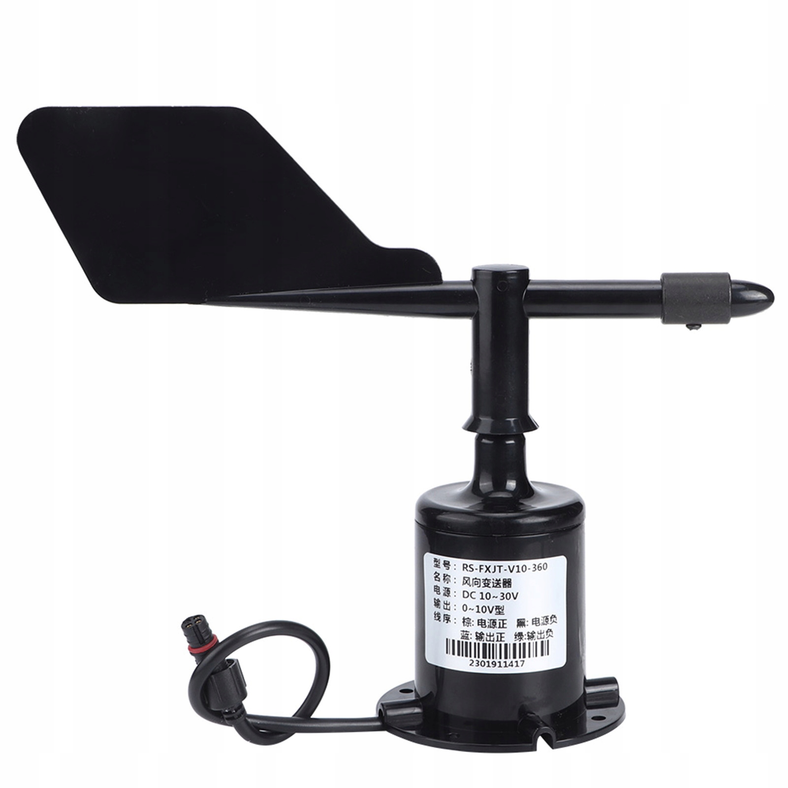 Nadajnik wiatru 360 stopni Anemometr z kablem krosowym 0-10 V