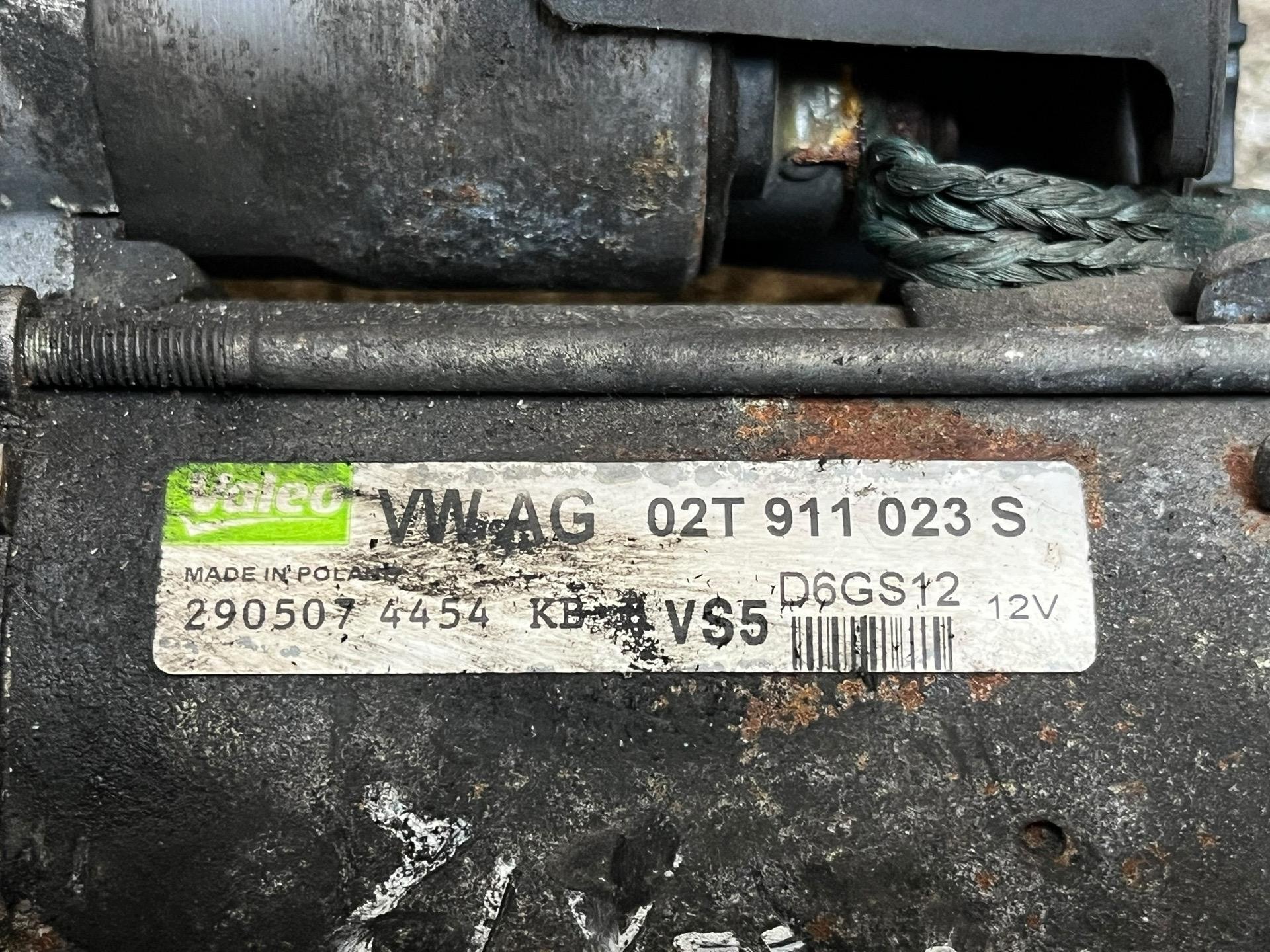 starter Audi A3 8P facelift 2007 02T911023S