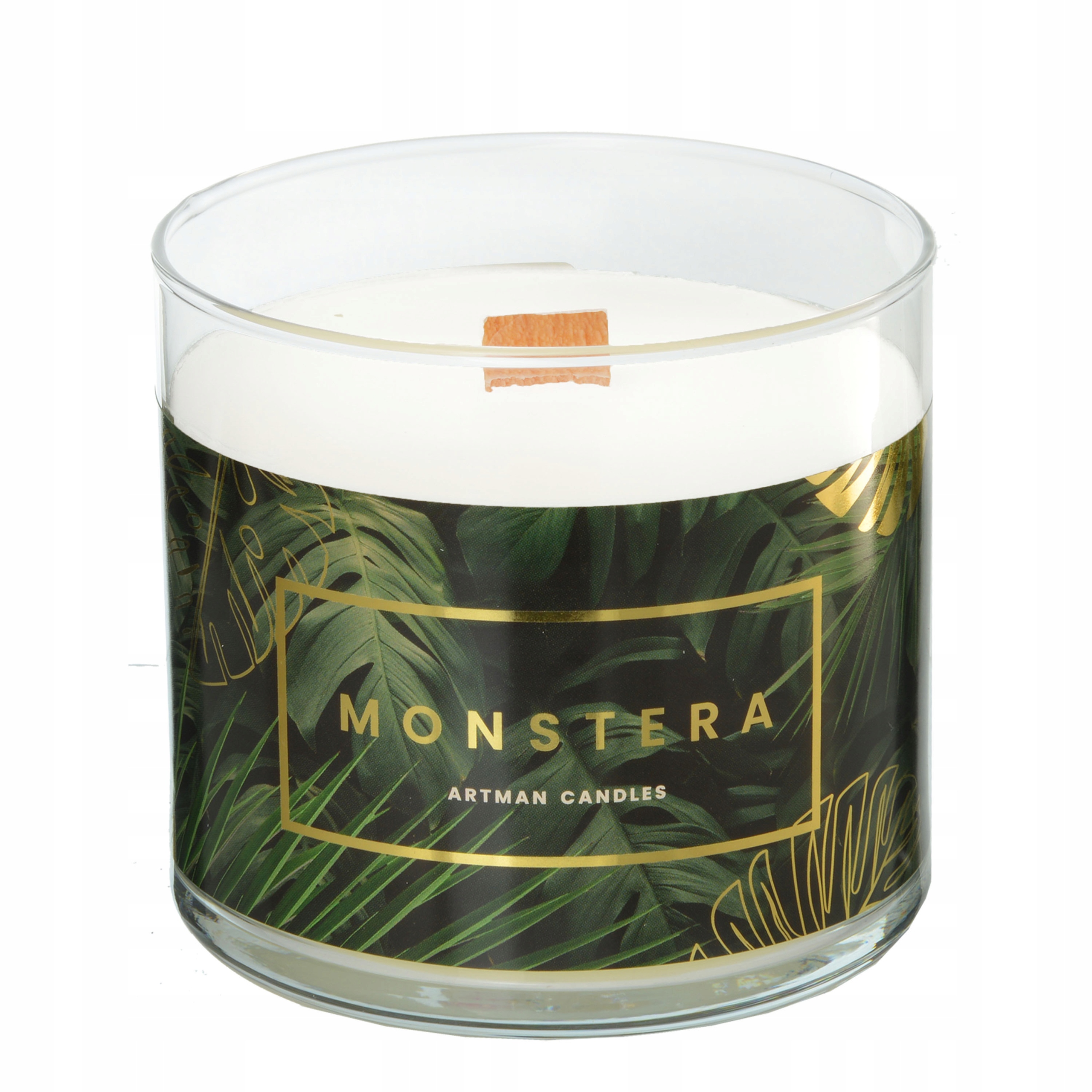 

Świeca w szkle ozdobna Monstera w szkle 10 cm