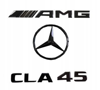 Mercedes эмблемы CLA45 черная вспышка AMG