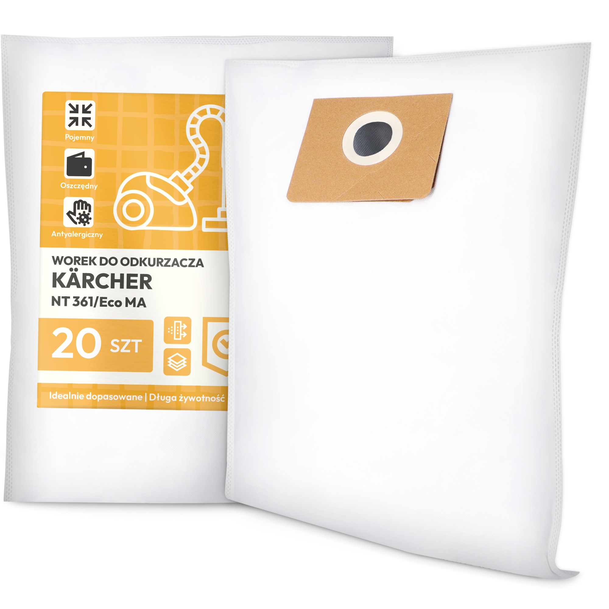 20 x Sáček Do Vysavače Kärcher Nt 361/Eco Ma Syntetický Sáček G9