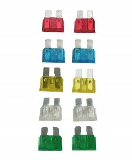 

Samochodowe Bezpieczniki Płytkowe 10SZT Zestaw