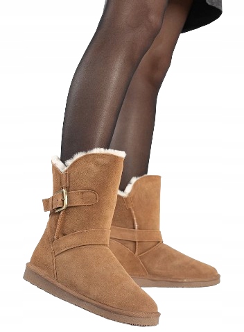 Gooce Zimní Sněhule S Kožíškem A Přezkou, Béžové 39 3DE